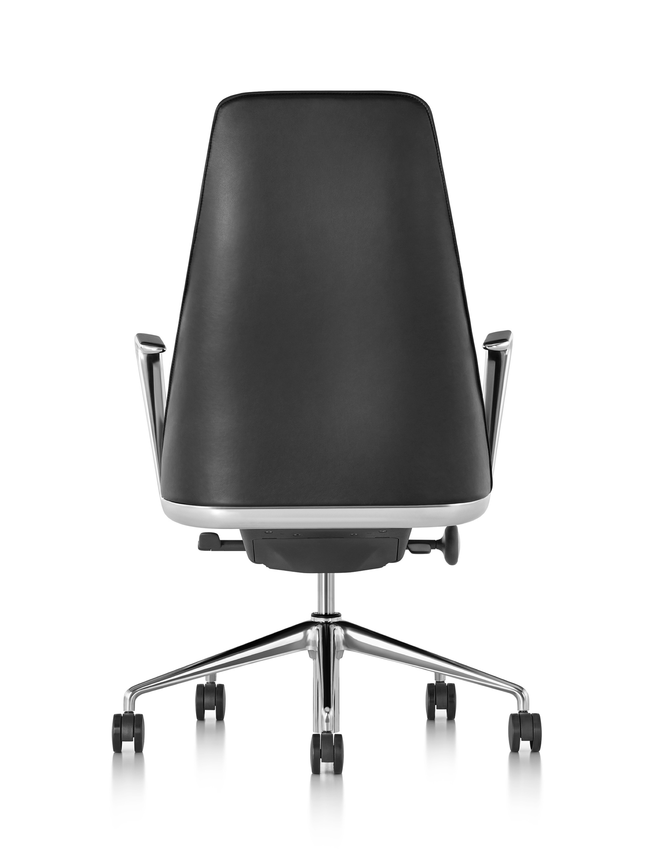 办公椅|现代真皮中班椅|办公家具|设计师家具|锥形大班椅